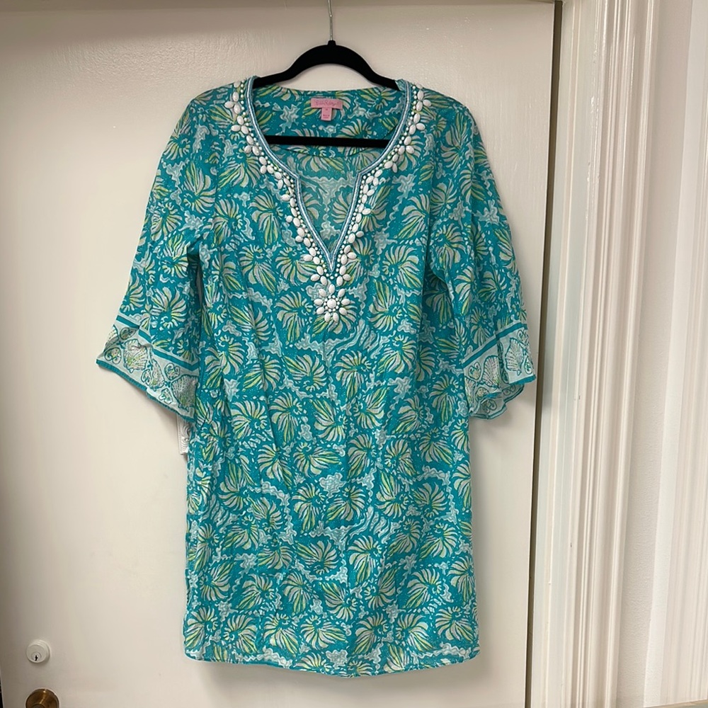 Lilly Pulitzer Blue Bell Sleeve Resort Dress
